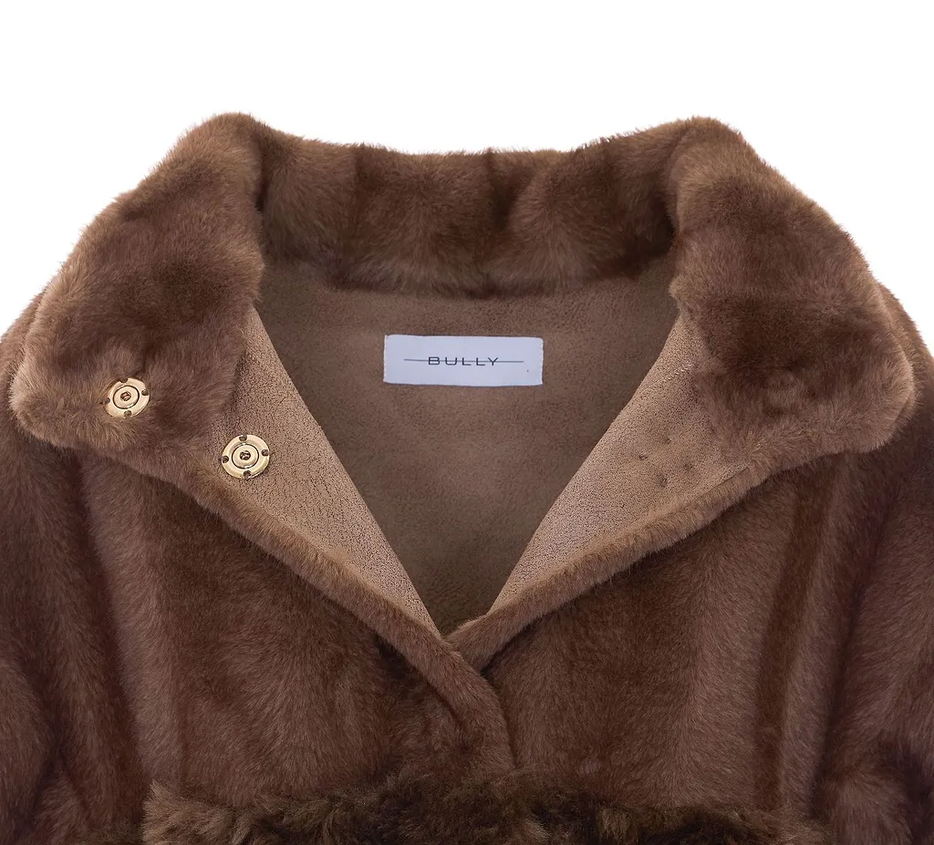 Bully Short-Sleeve Faux Fur Coat