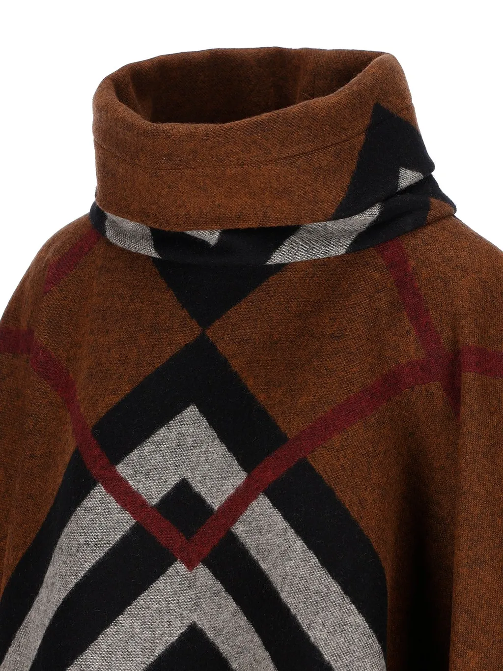 Burberry Chevron Check Jacquard Poncho