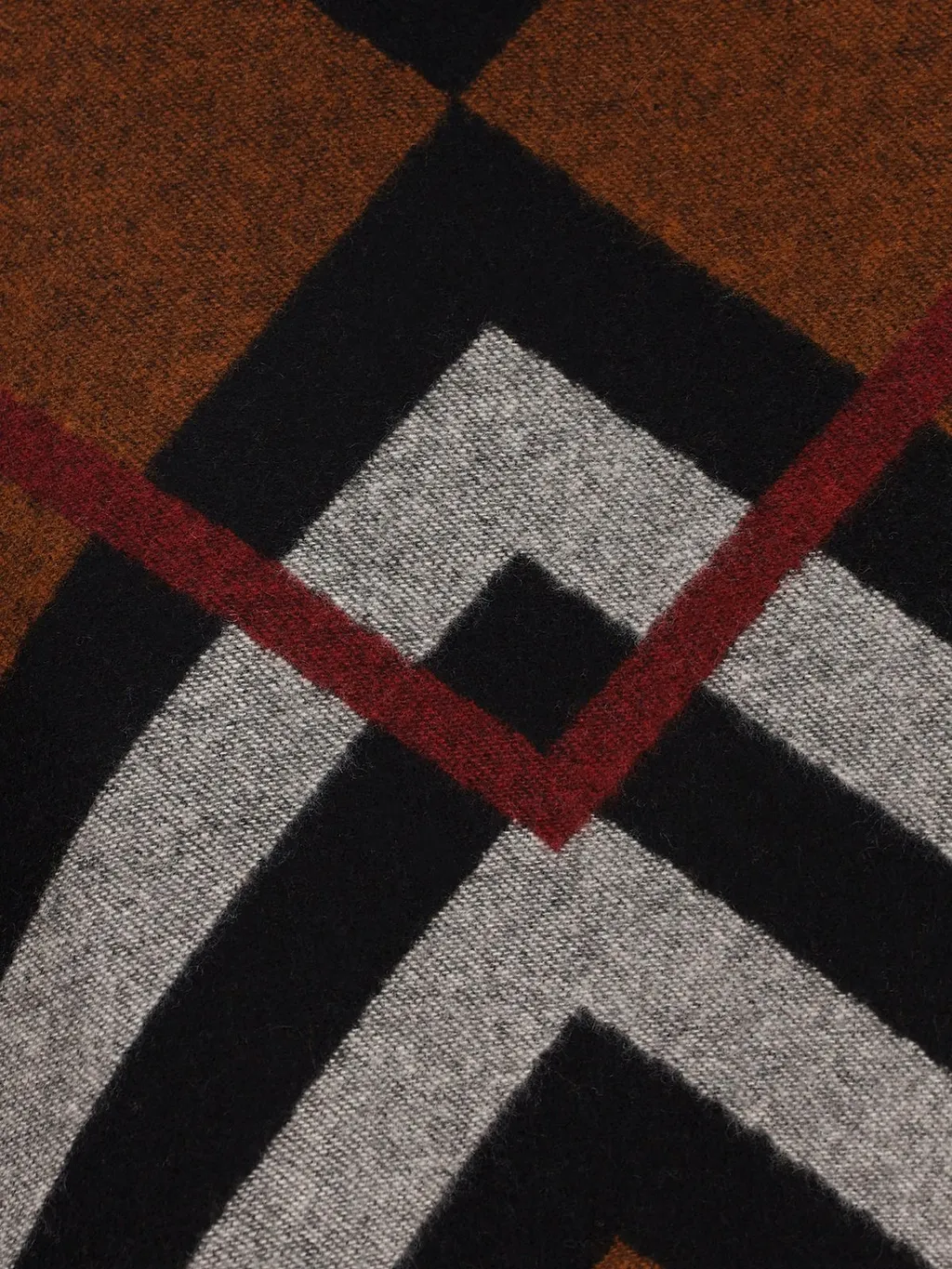 Burberry Chevron Check Jacquard Poncho