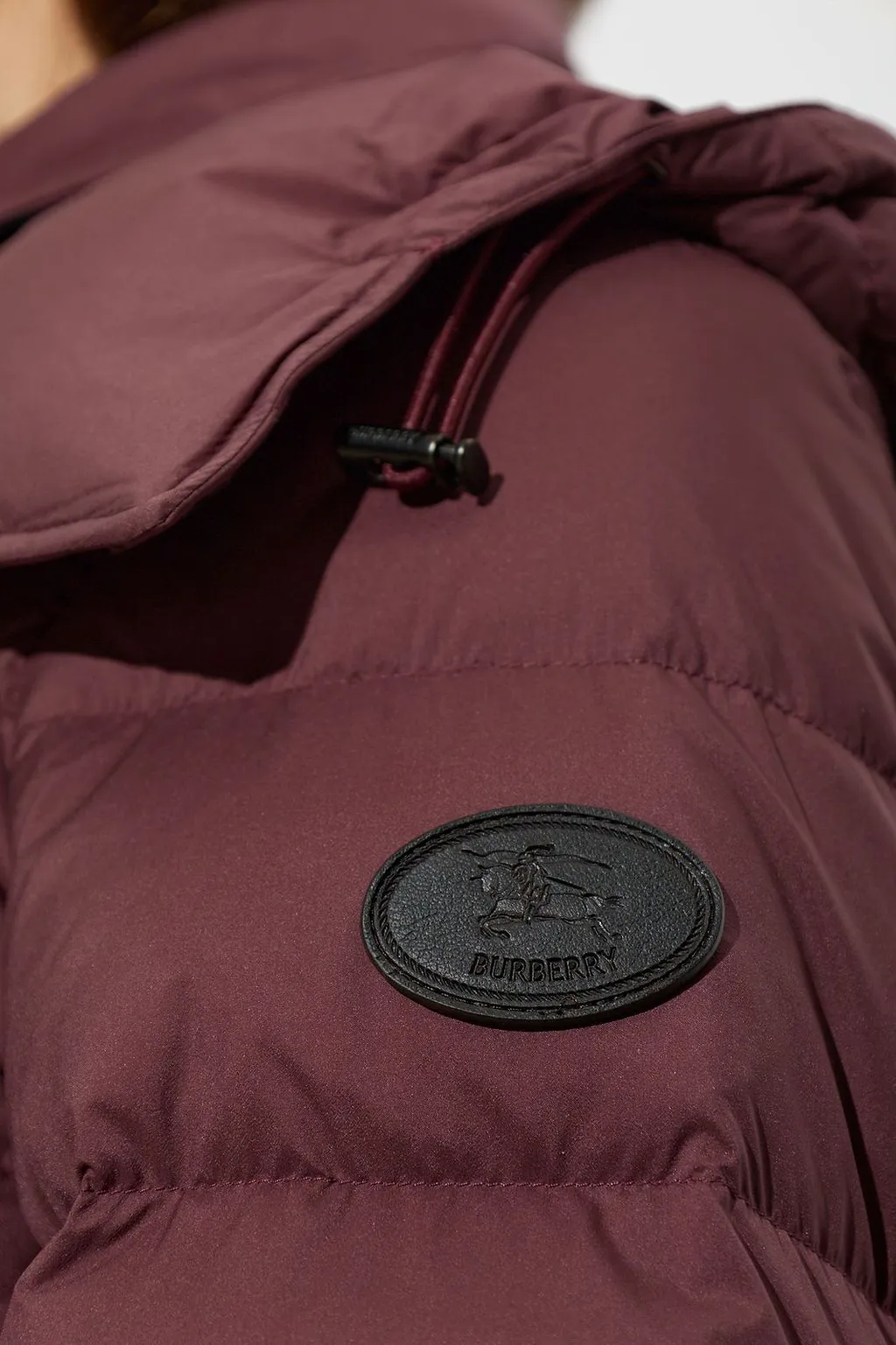 Burberry Double Breasted Belted Hooded Down Jacket