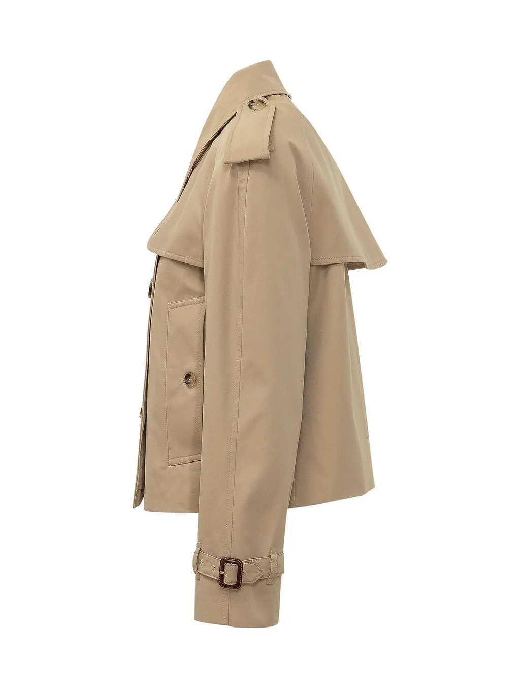 Burberry Double-Breasted Cropped Trench Jacket