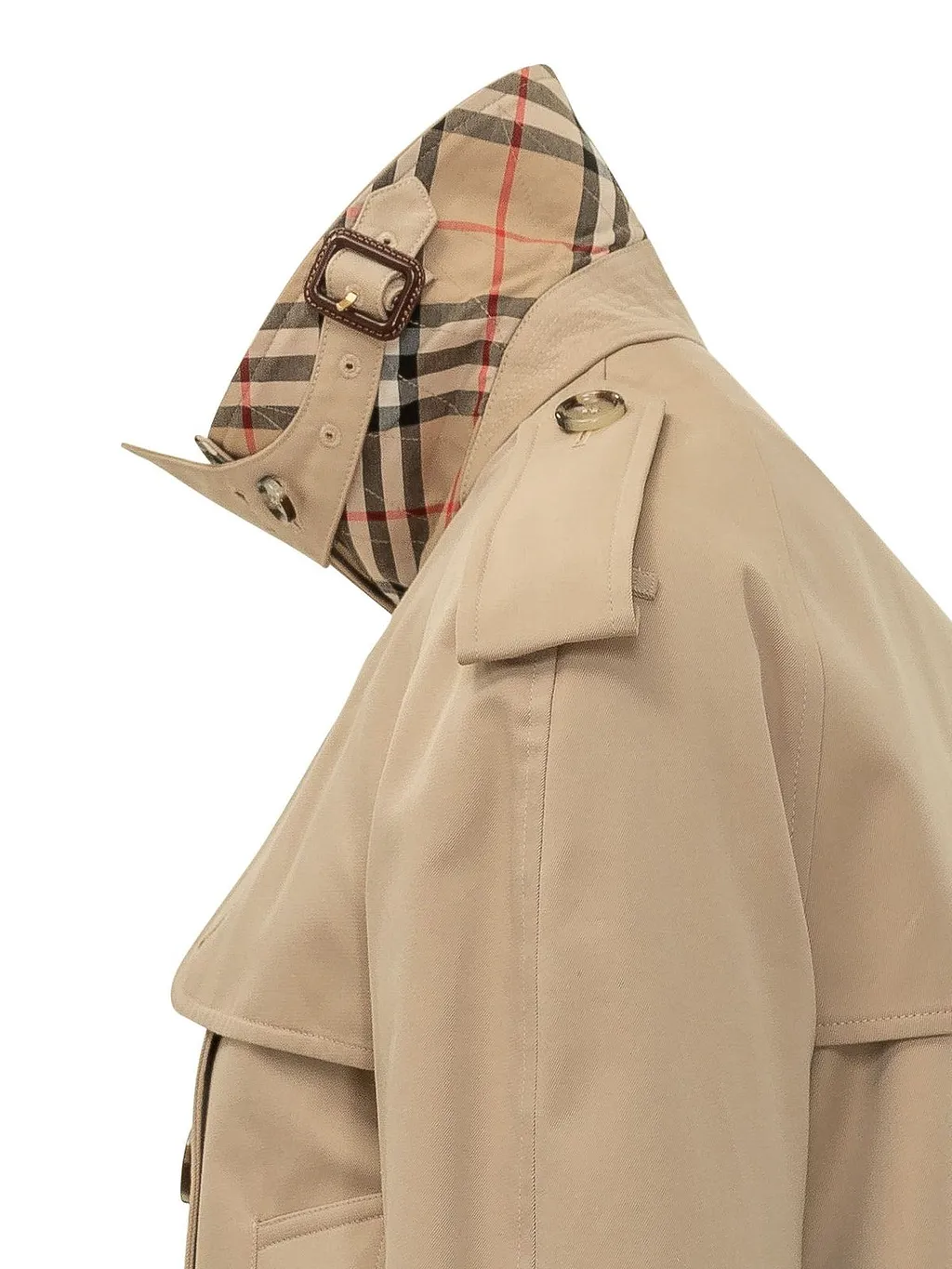 Burberry Double-Breasted Cropped Trench Jacket