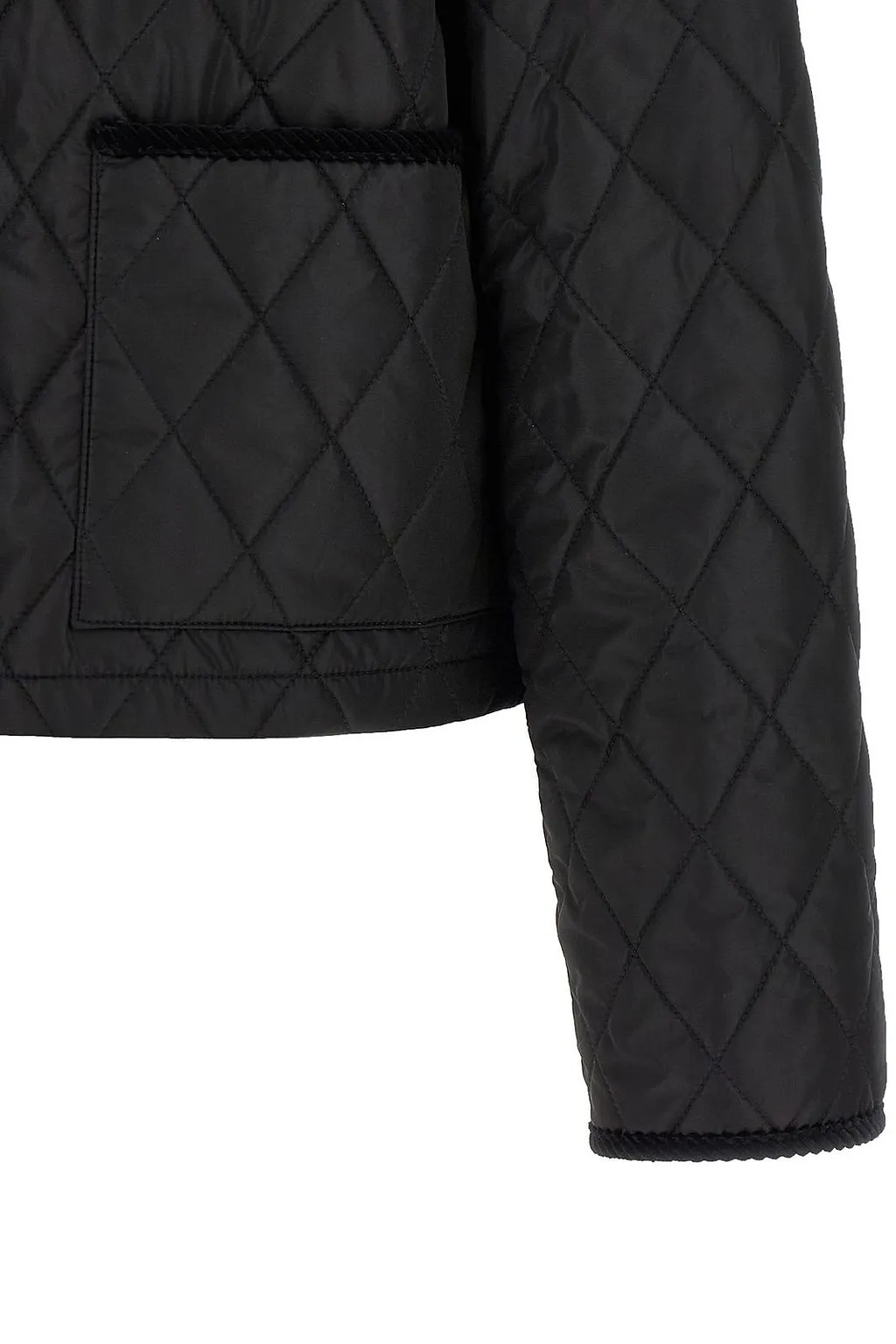 Burberry Collared Quilted Cropped Jacket