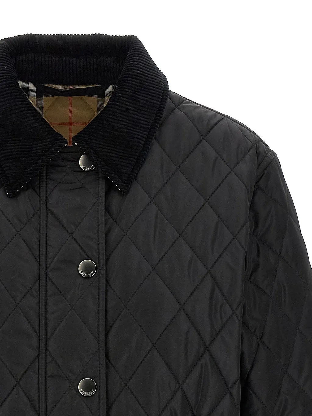 Burberry Collared Quilted Cropped Jacket
