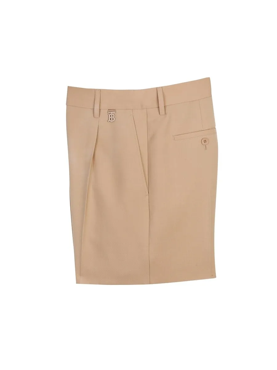 Burberry Logo Detailed Pleated Shorts
