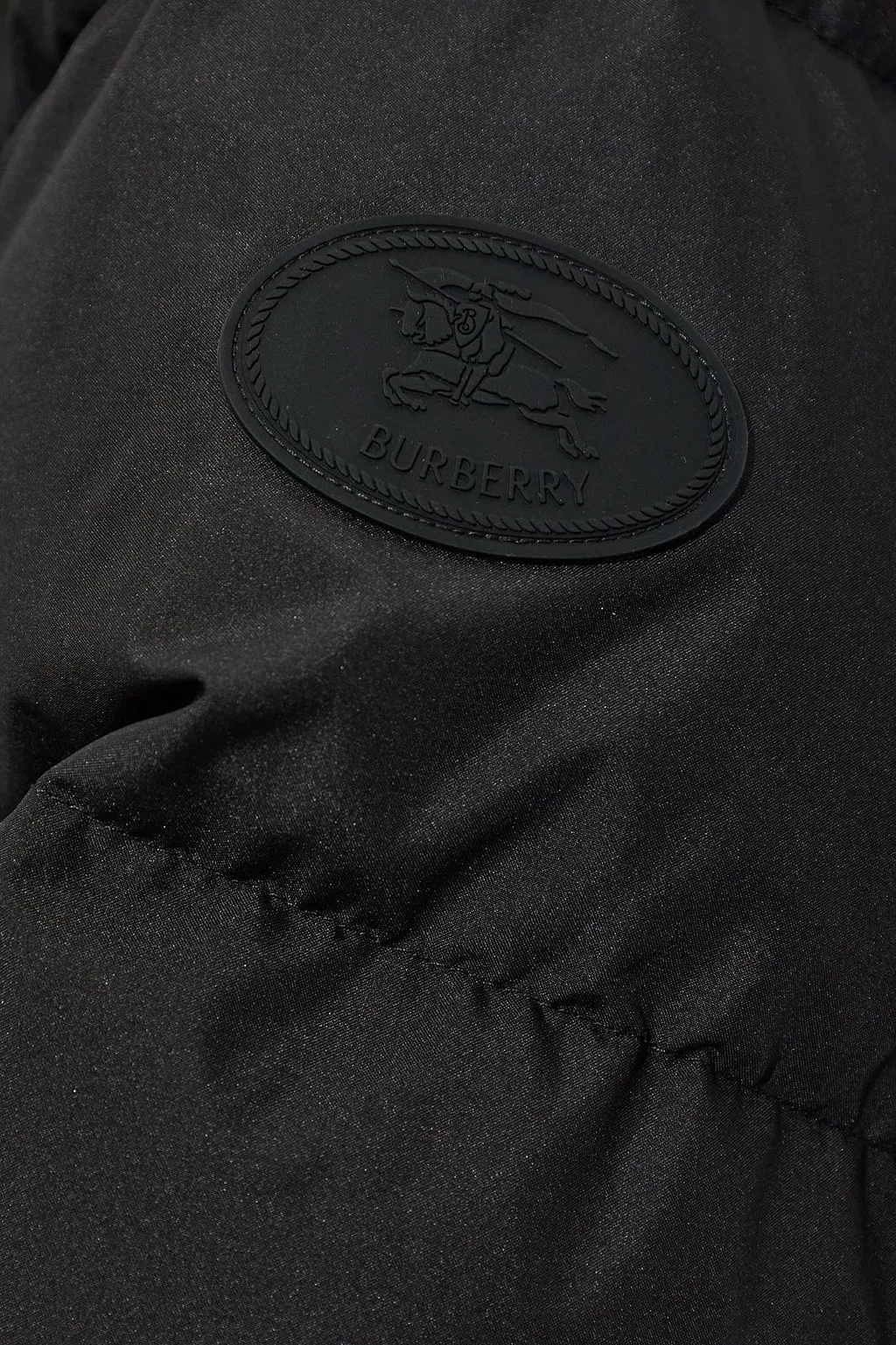 Burberry Logo Patch Hooded Down Jacket