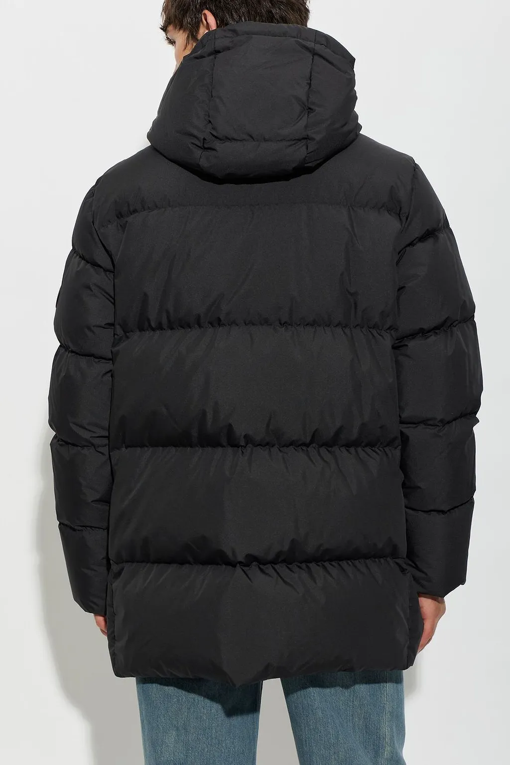 Burberry Logo Patch Hooded Down Jacket