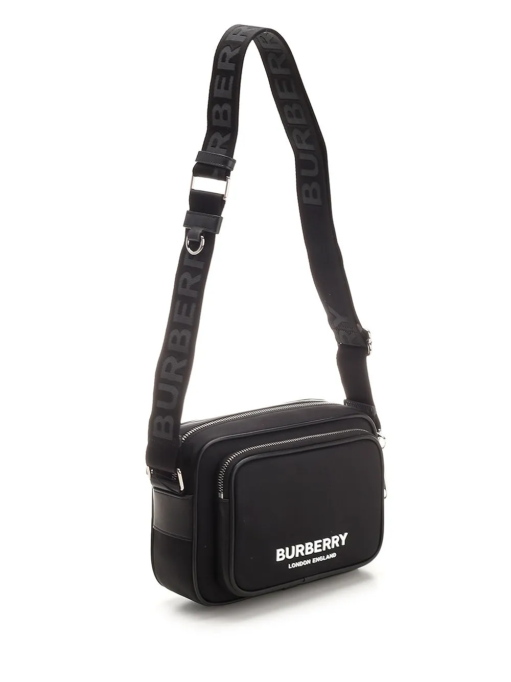 Burberry Logo Printed Zip-Up Crossbody Bag