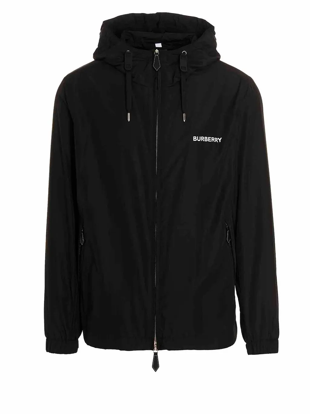 Burberry Logo Printed Hooded Drawstring Jacket