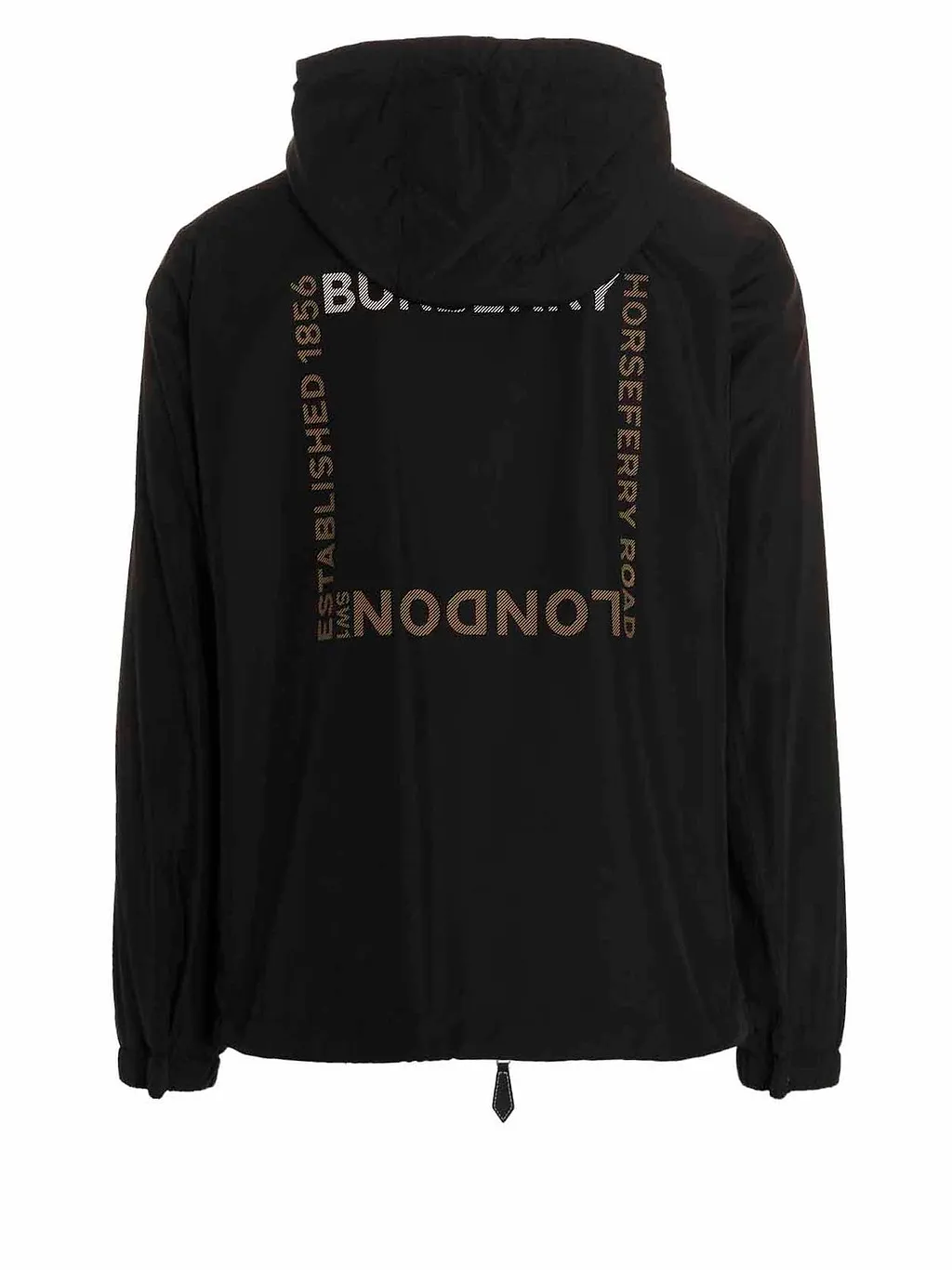 Burberry Logo Printed Hooded Drawstring Jacket