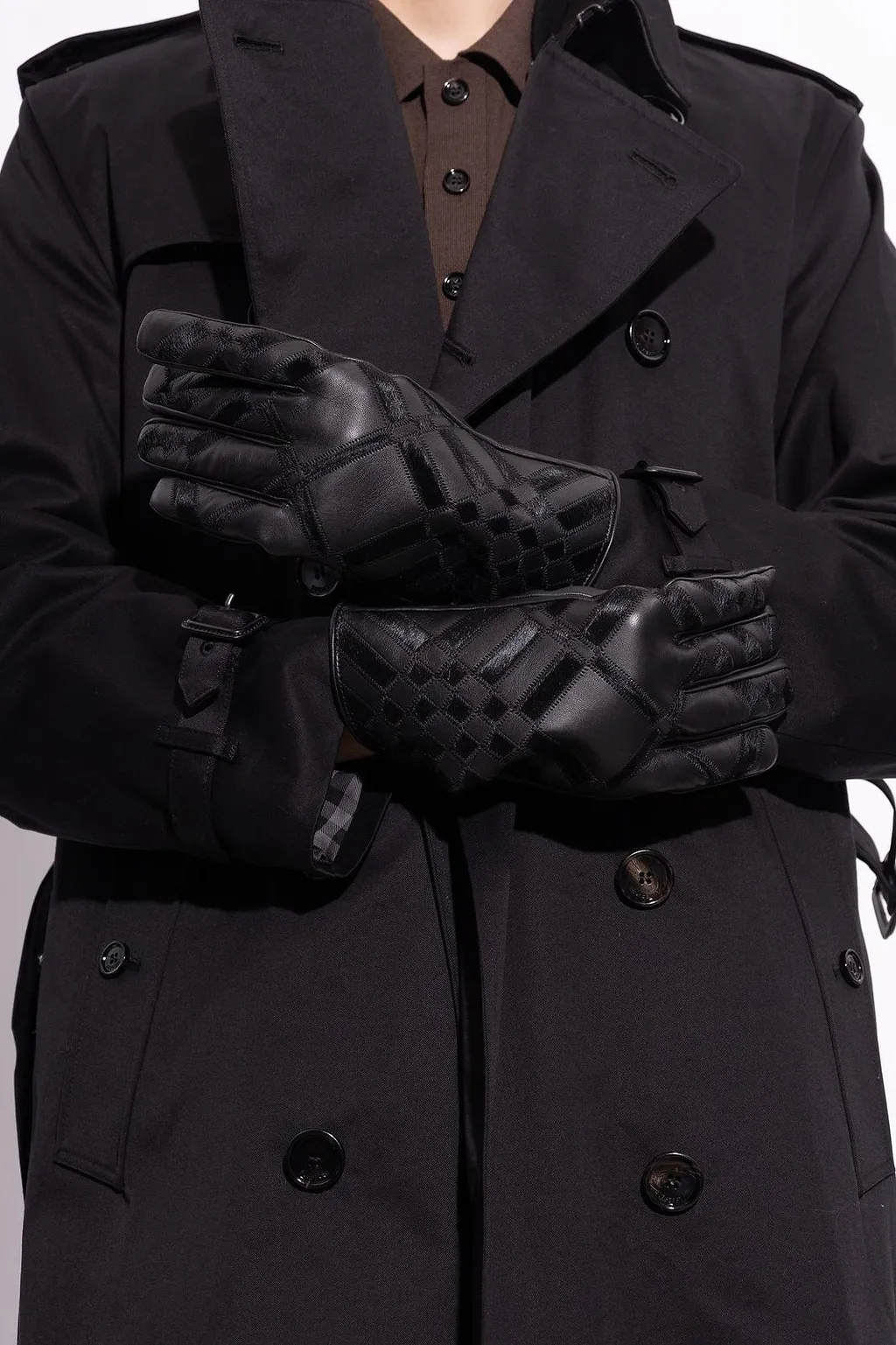 Burberry Check-Panel Gloves
