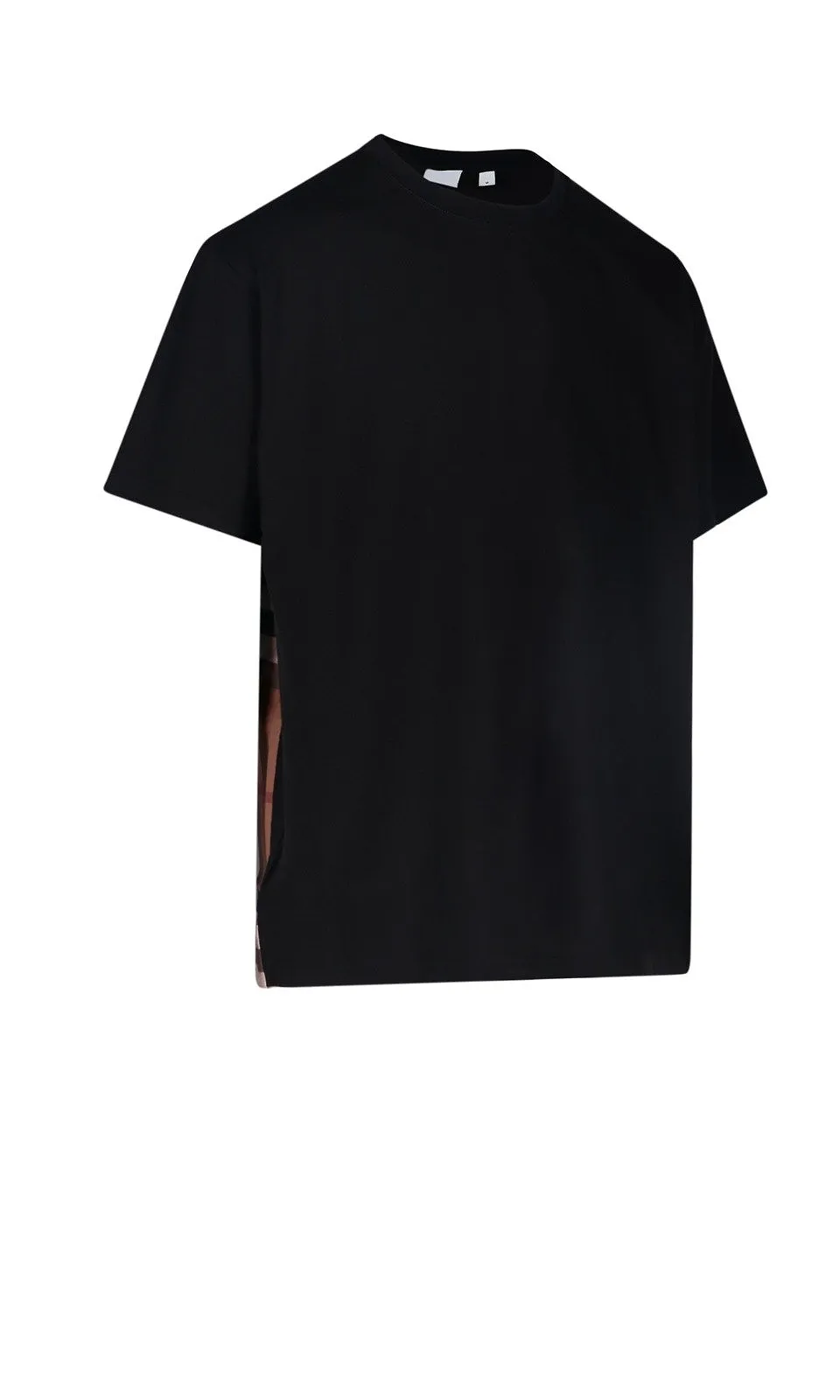 Burberry Check-Panelled Crewneck T-Shirt