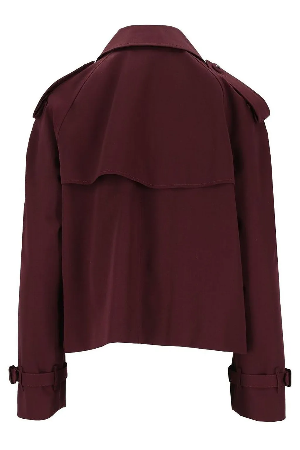 Burberry Double-Breasted Cropped Trench Jacket