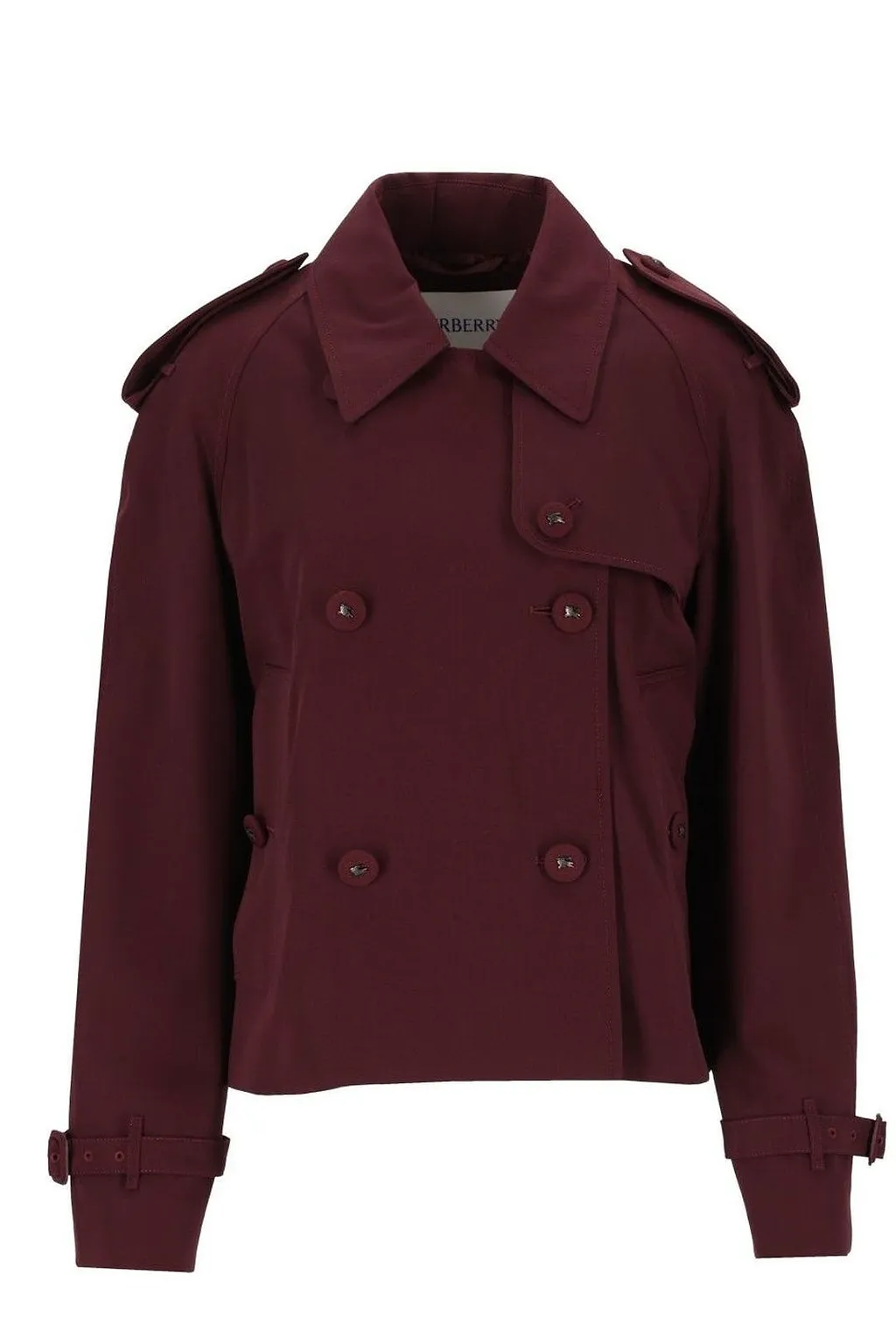 Burberry Double-Breasted Cropped Trench Jacket