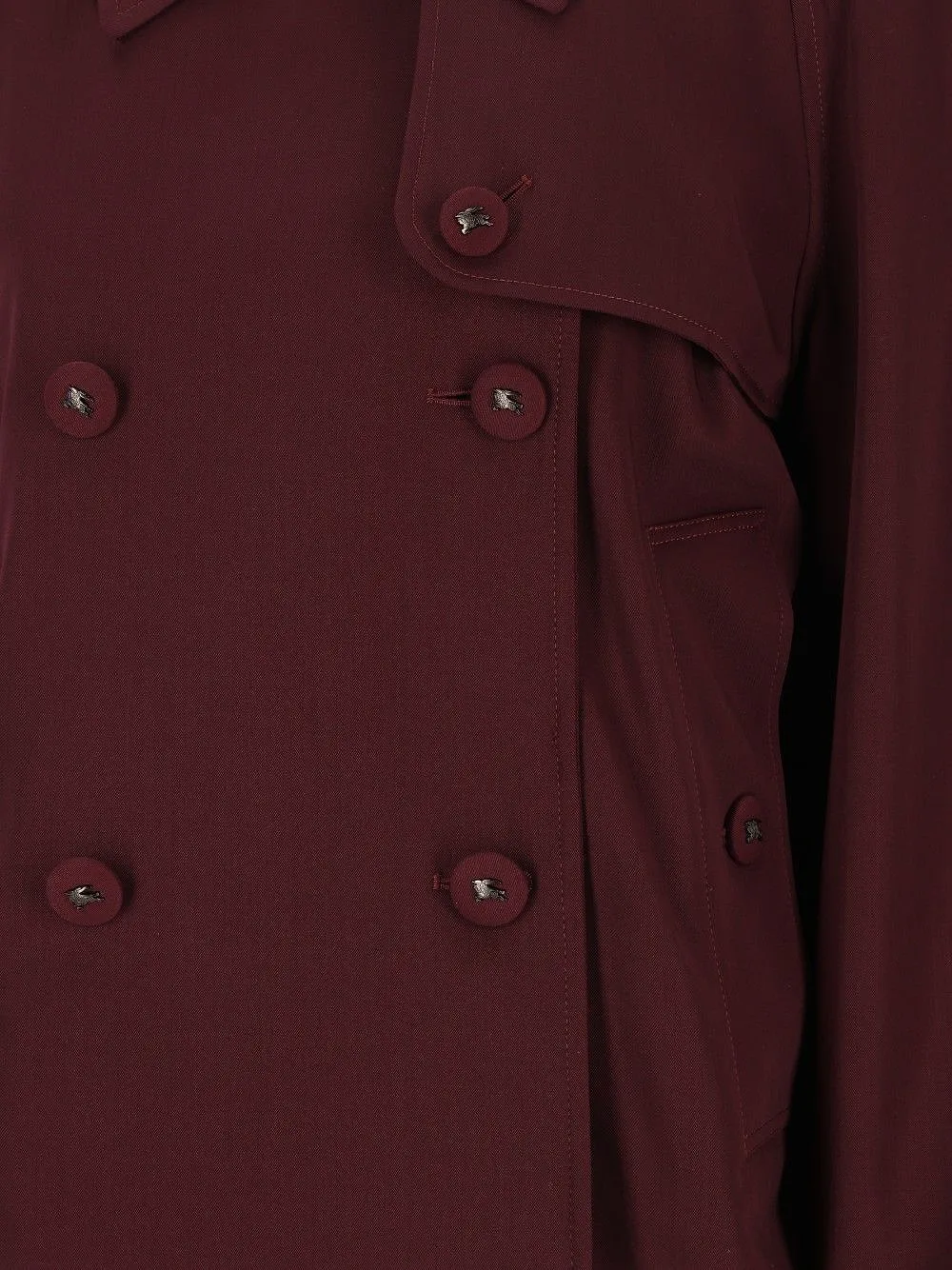 Burberry Double-Breasted Cropped Trench Jacket