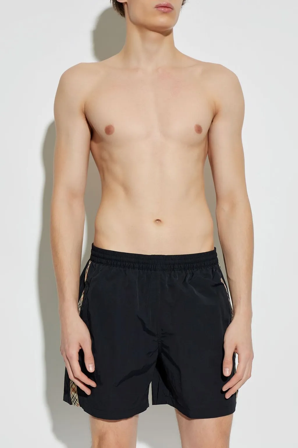 Burberry Check-Trim Elasticated Waist Shorts