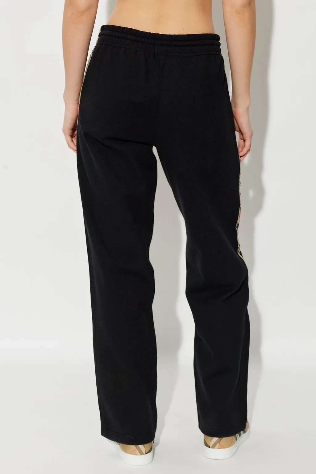 Burberry Check Trim Drawstring Track Pants