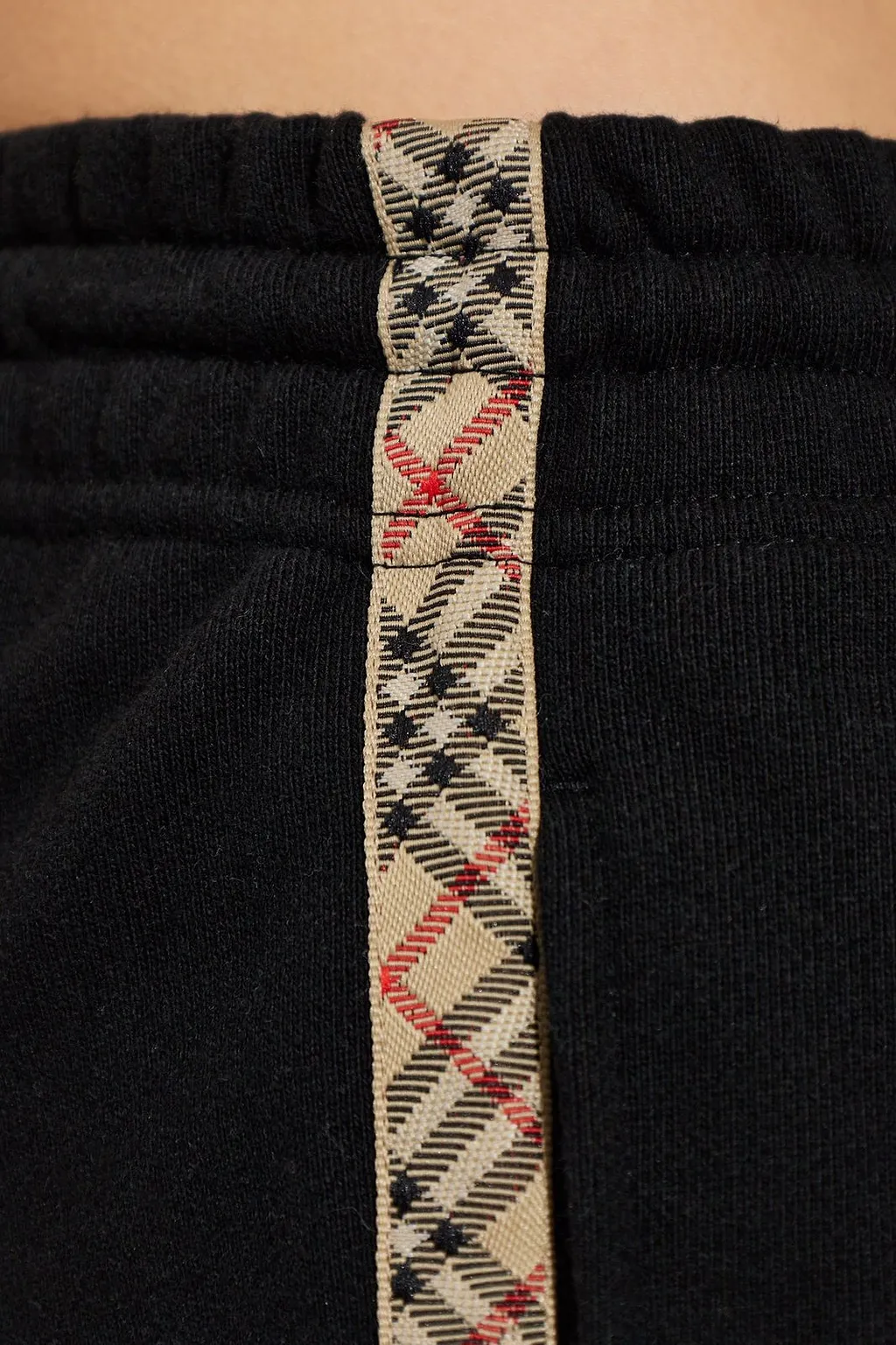 Burberry Check Trim Drawstring Track Pants