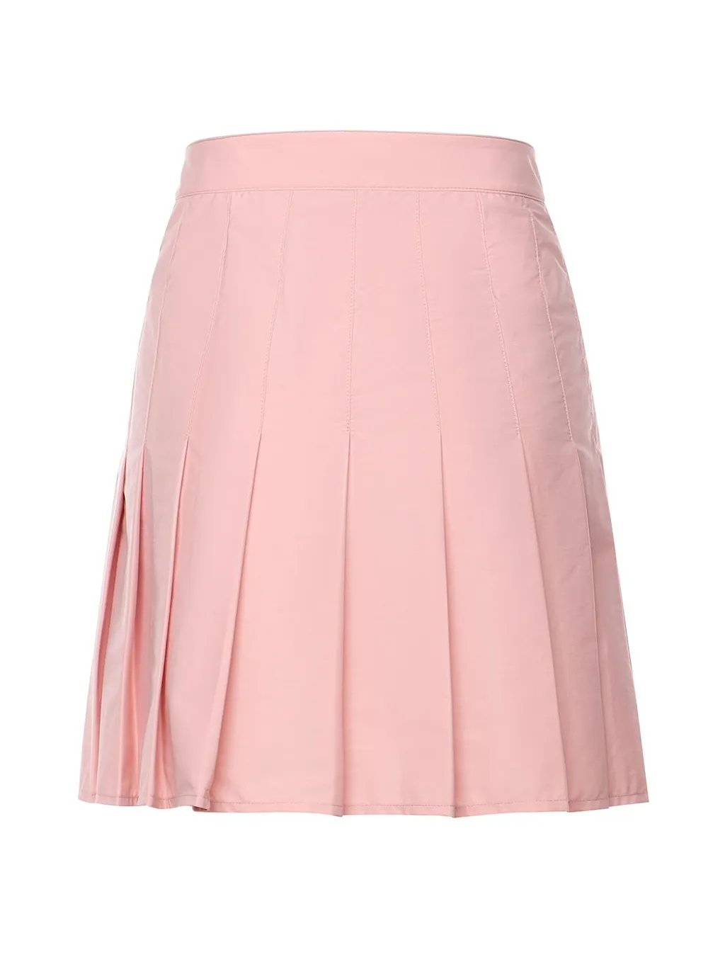 Pleated Stretch Mini Skirt