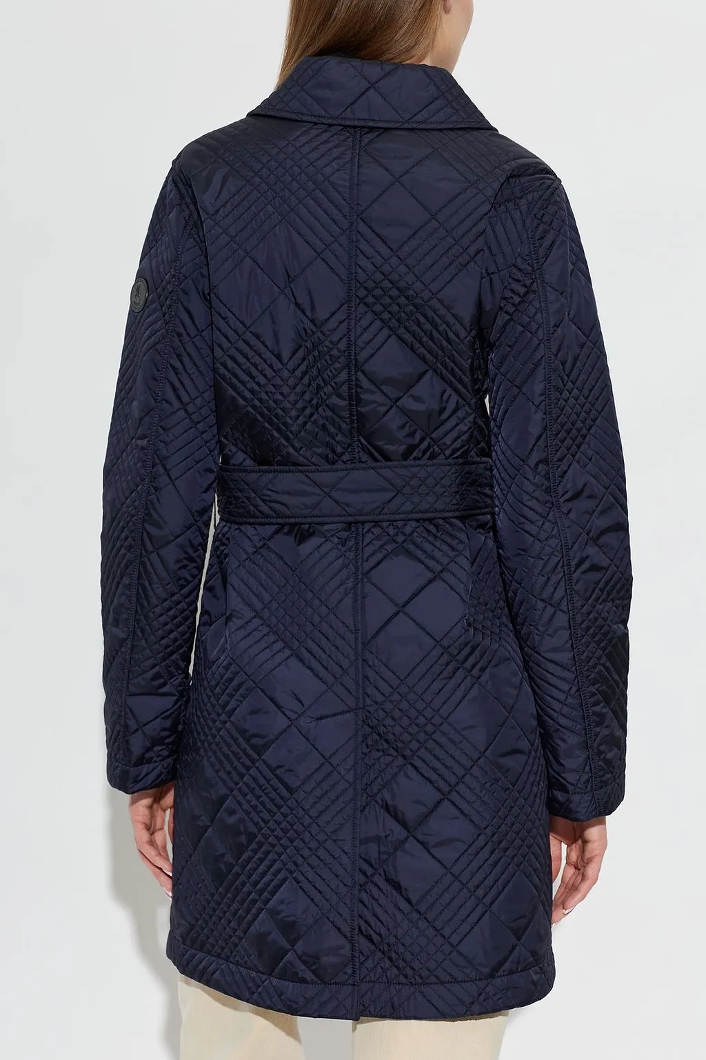 Burberry Quilted Belted Long Coat