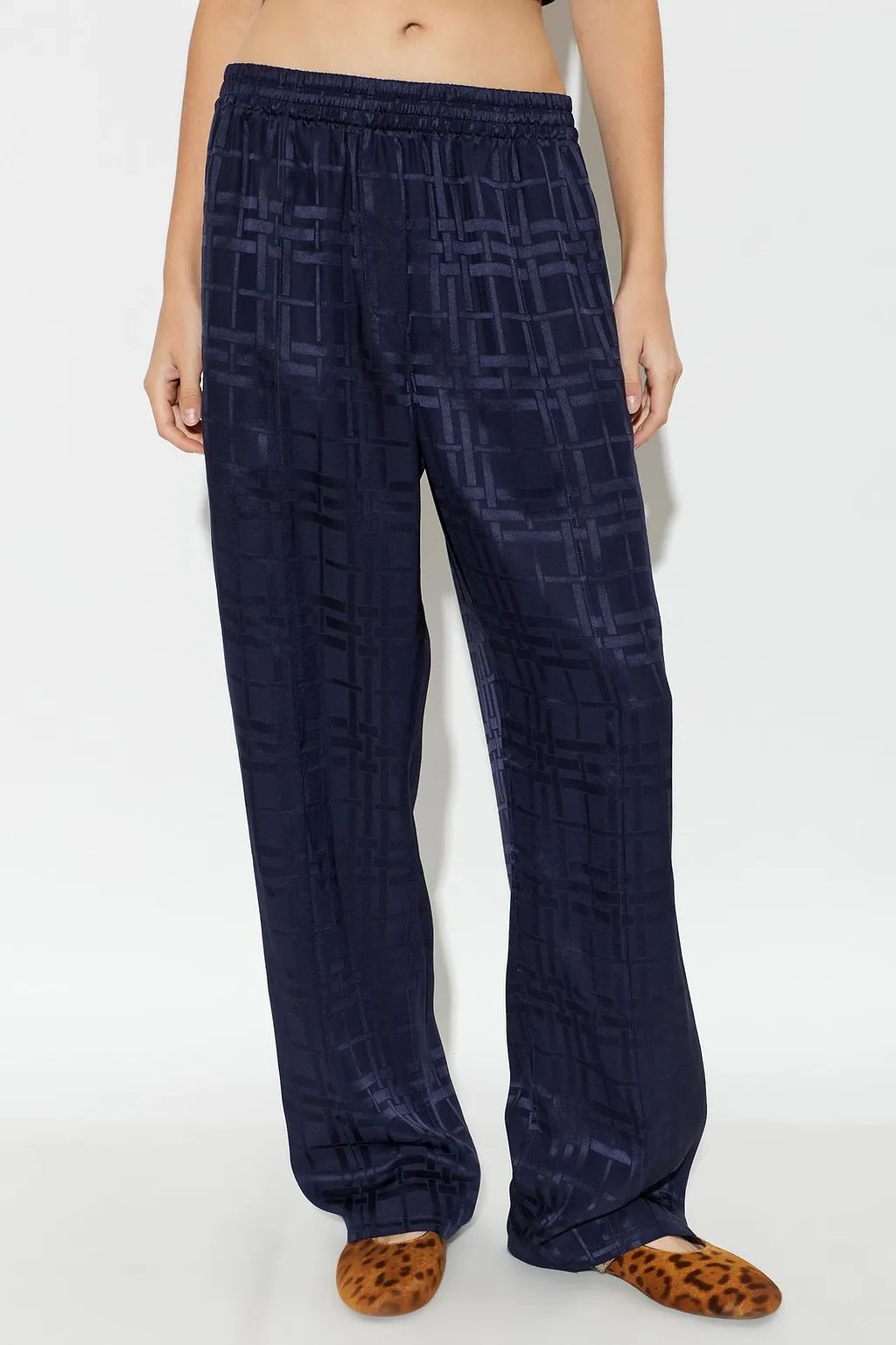 Burberry Check Wide-Leg Pants