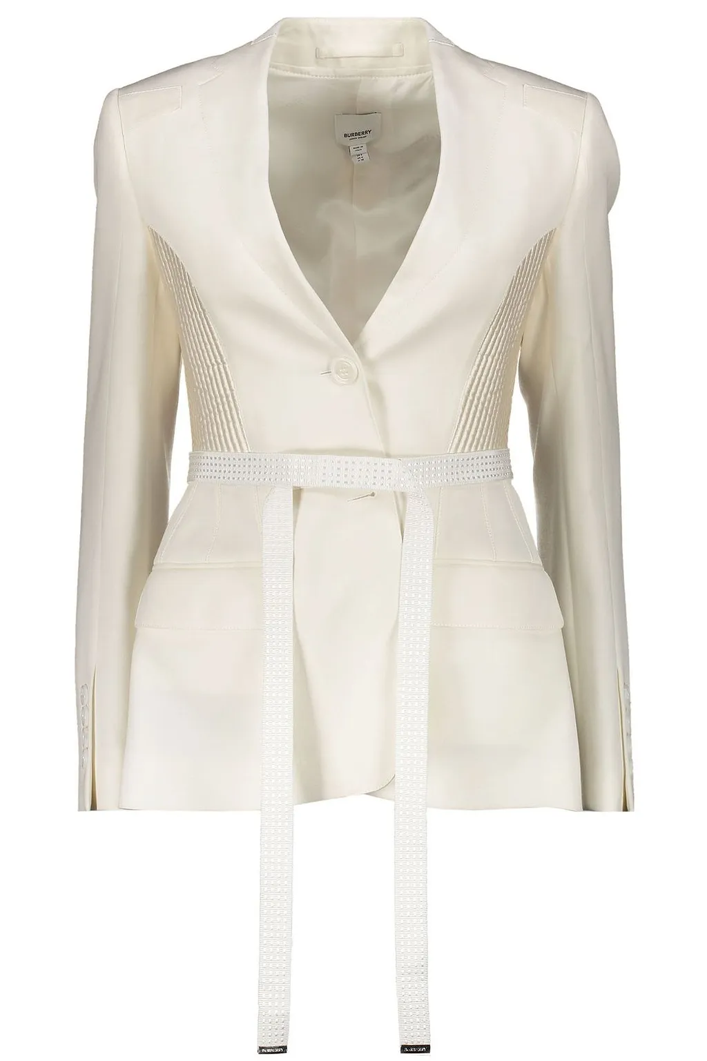 Burberry Single-Breasted Belted Tailored Blazer