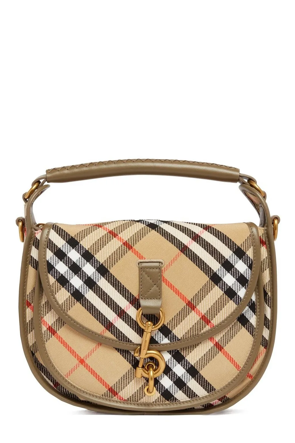 Burberry B Clip Checked Small Crossbody Bag