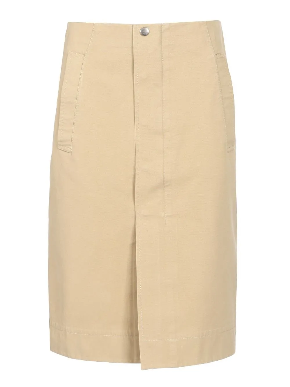 Front Slit Midi Skirt