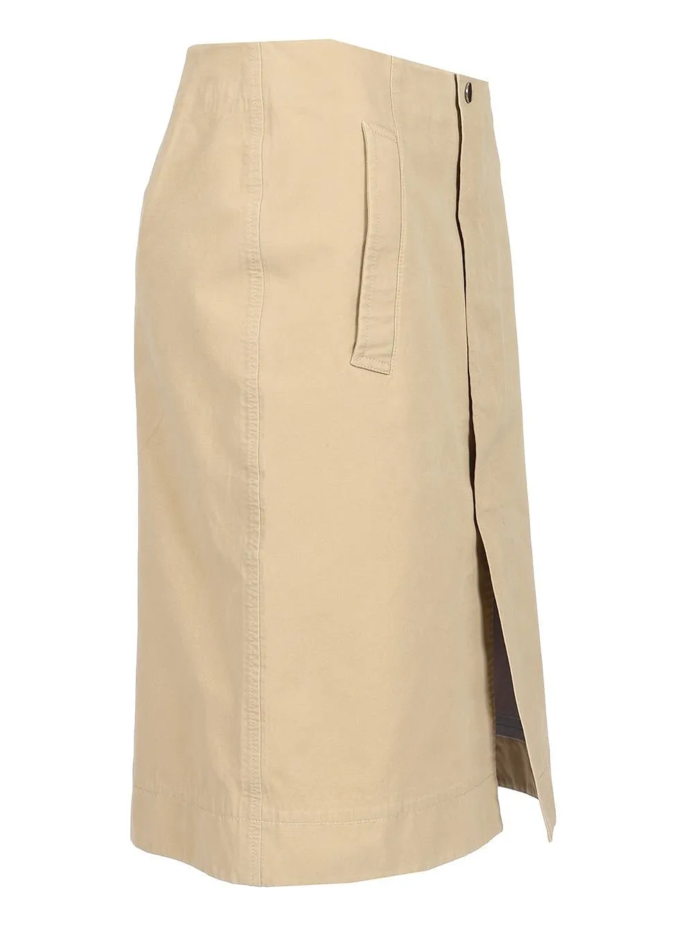 Front Slit Midi Skirt