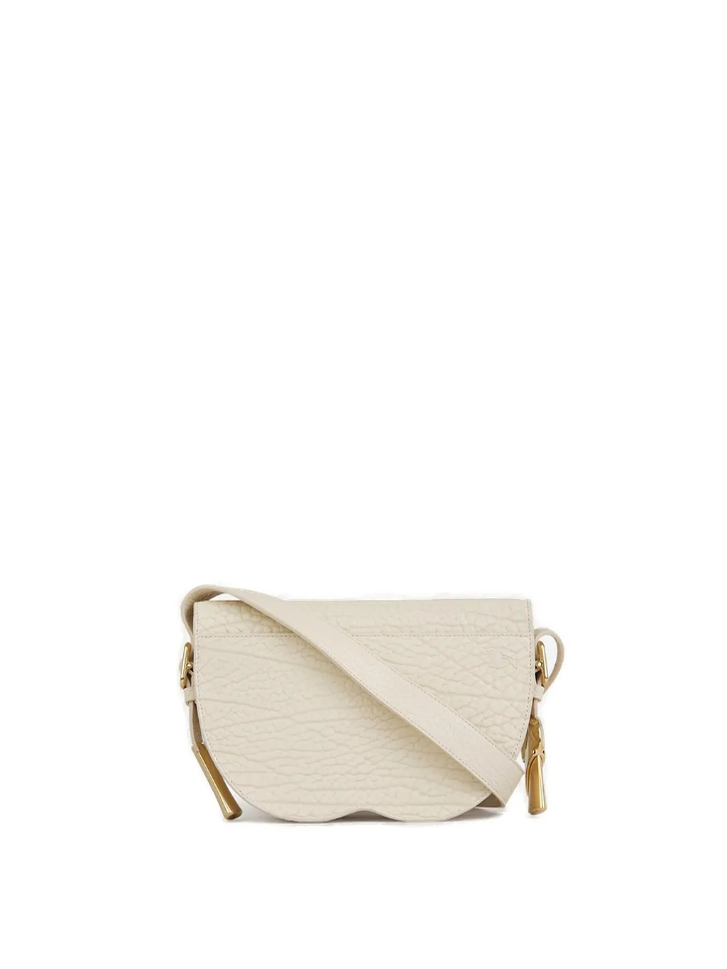 Granulated Foldover-Top Shoulder Bag