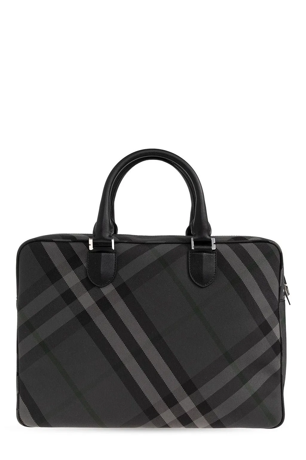Burberry Grid Check Pattern Briefcase