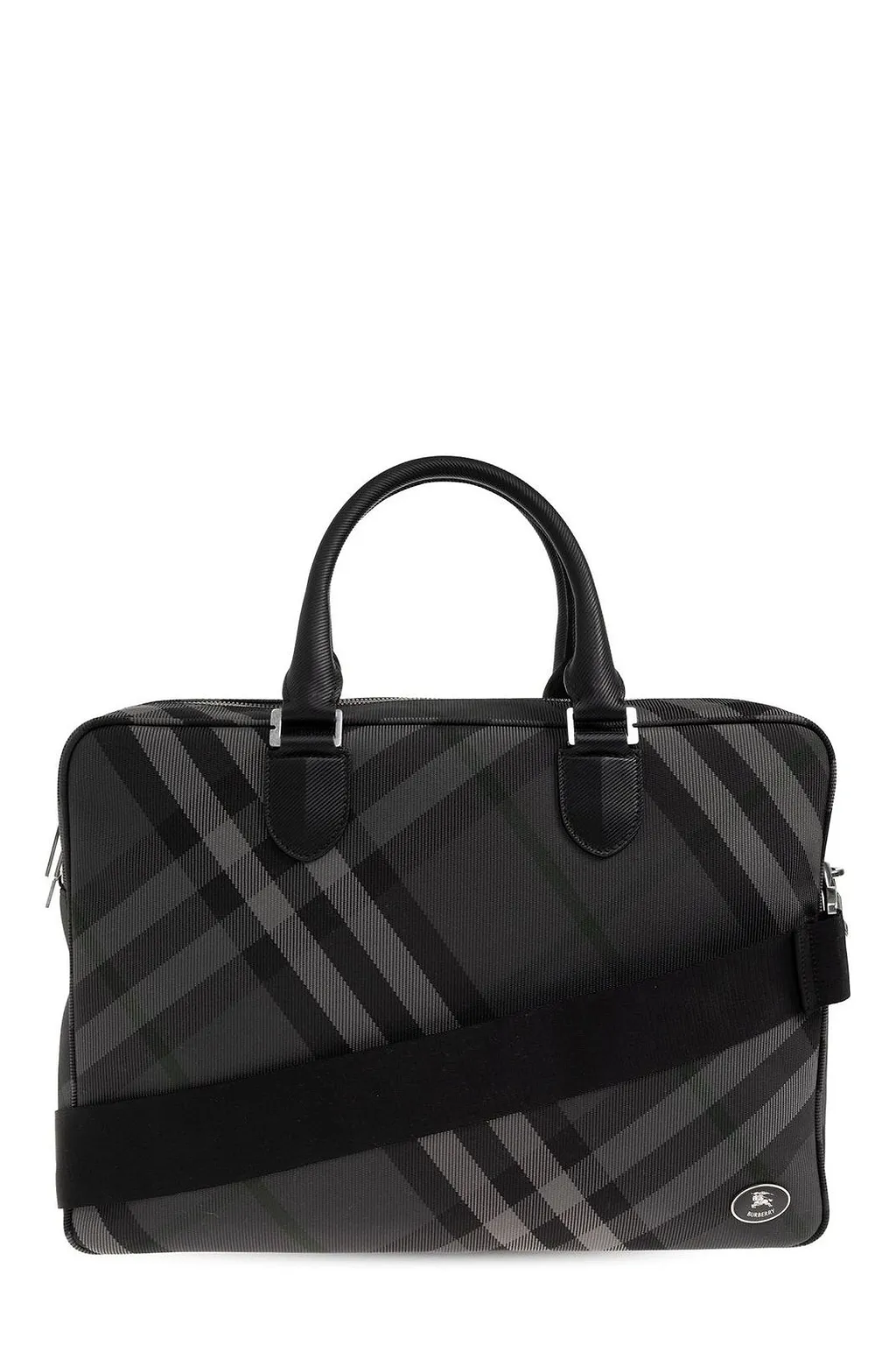 Burberry Grid Check Pattern Briefcase