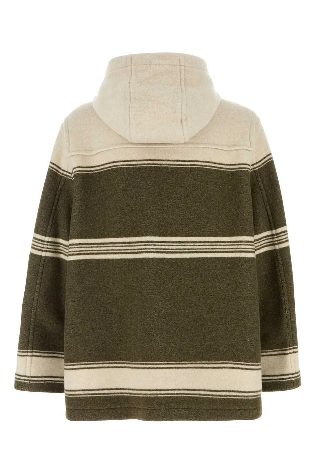 Burberry Striped Hooded Short Coat