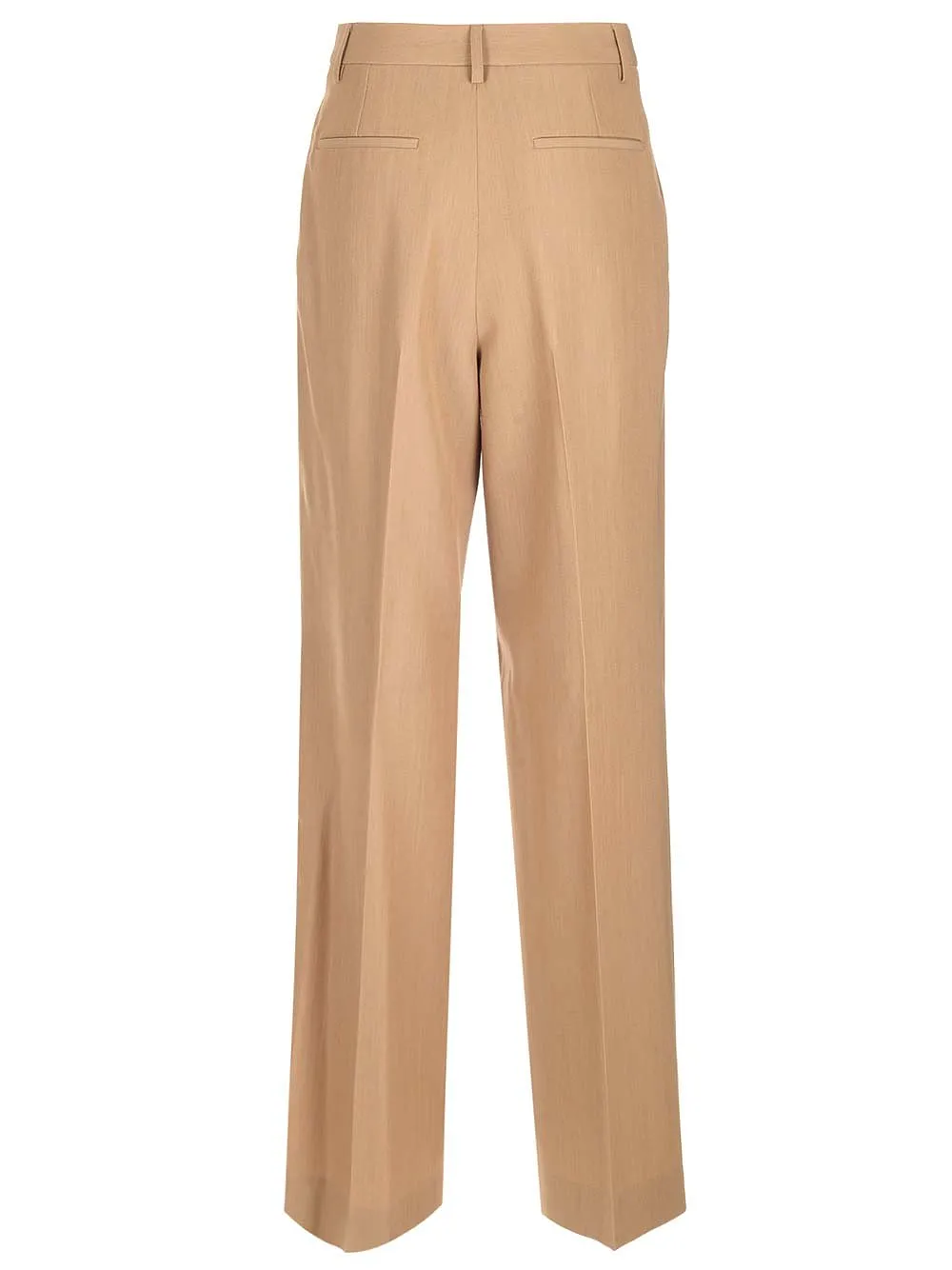 Burberry High-Waist Wide-Leg Pleated Trousers