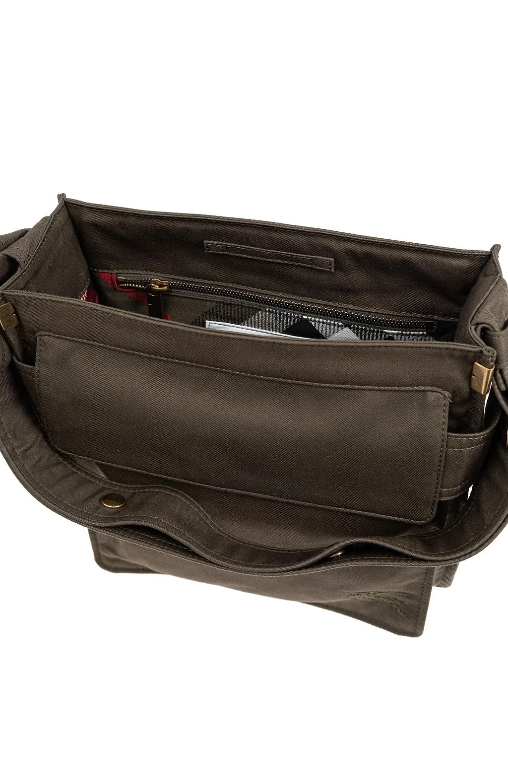Burberry Trench Logo-Embroidered Zipped Messenger Bag