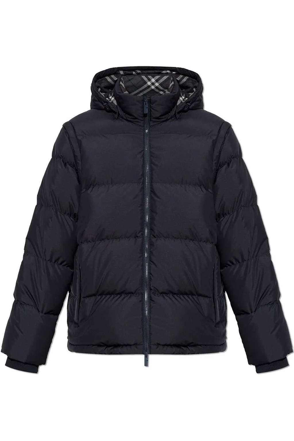 Burberry Hooded Zip-Up Down Jacket