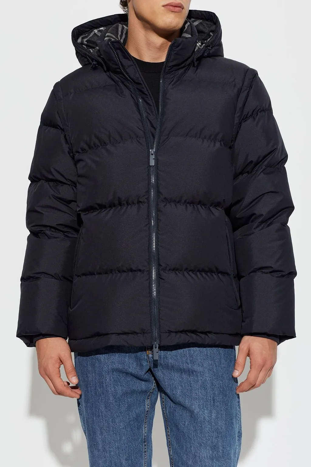 Burberry Hooded Zip-Up Down Jacket