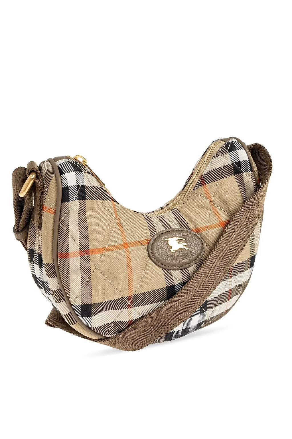Burberry Horseshoe Checked Crossbody Bag