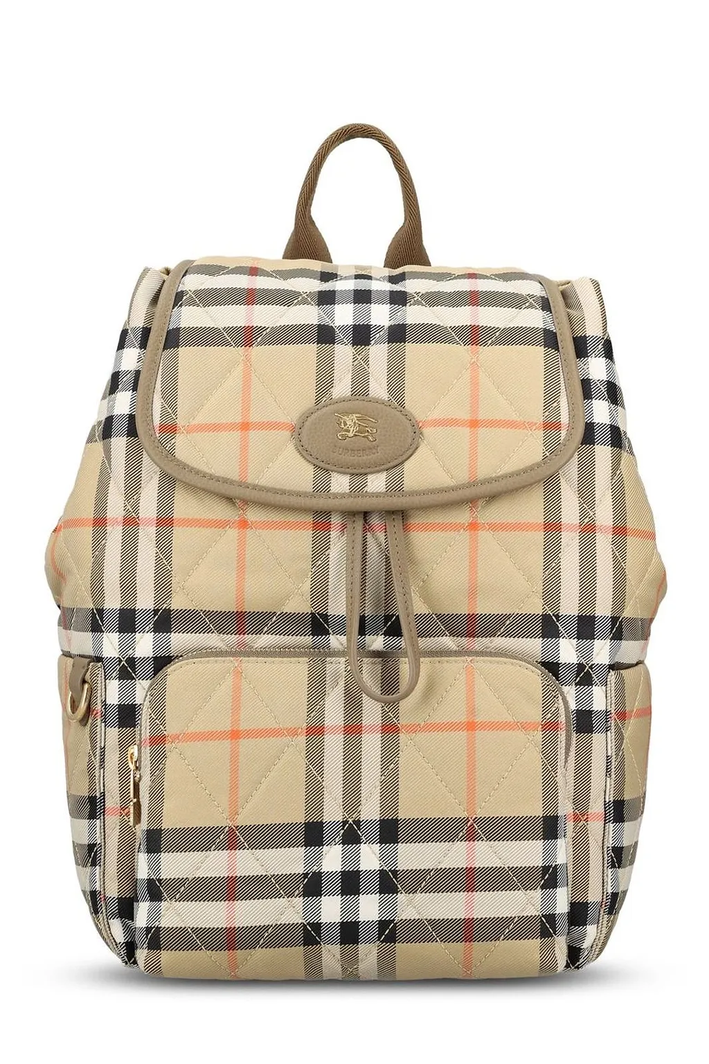 Burberry Horseshoe Checked Quilted Backpack