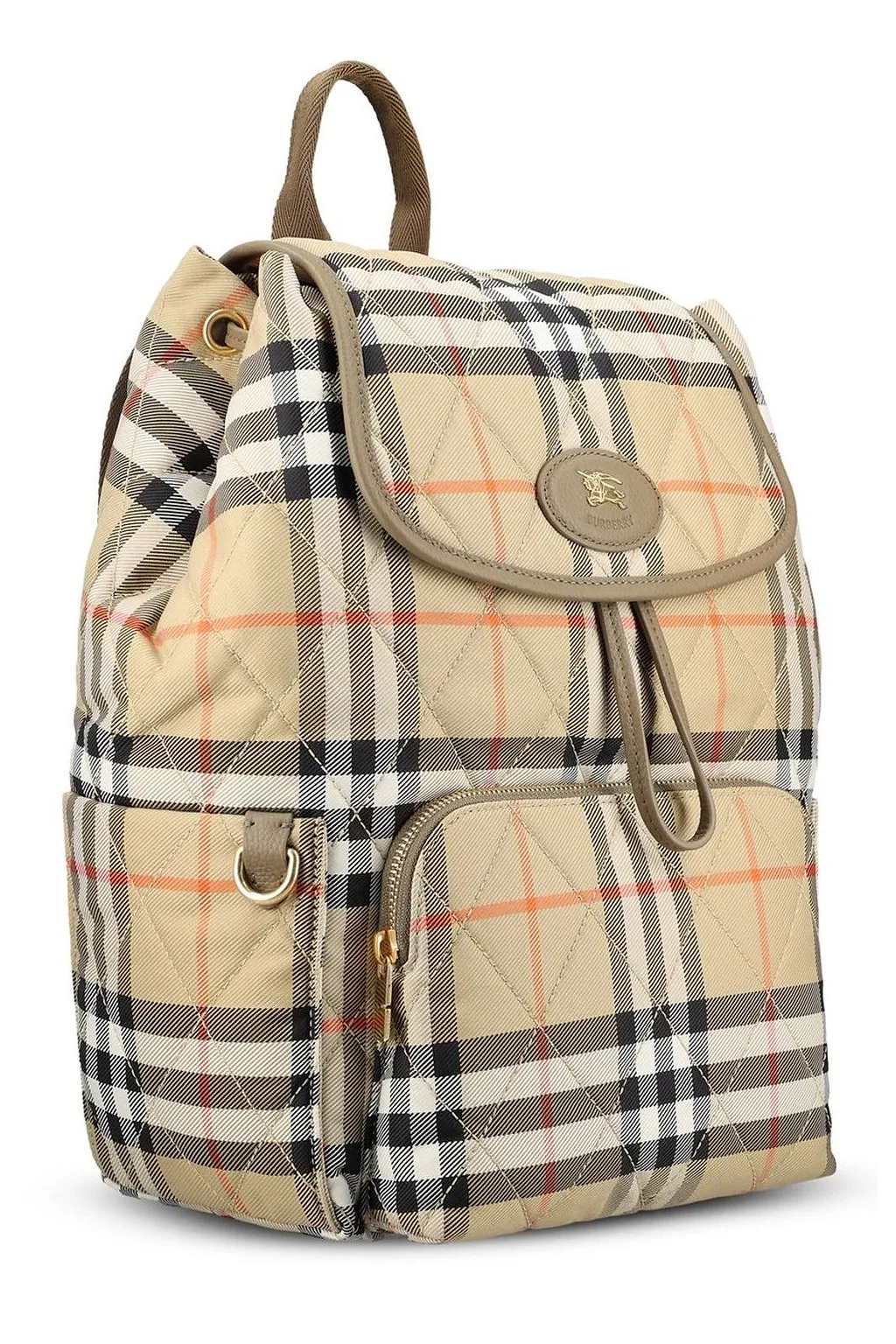 Burberry Horseshoe Checked Quilted Backpack