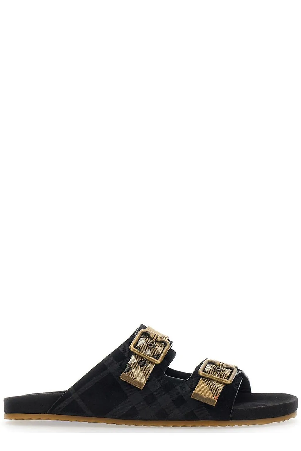 Burberry Urchin Check Buckle Flat Sandals