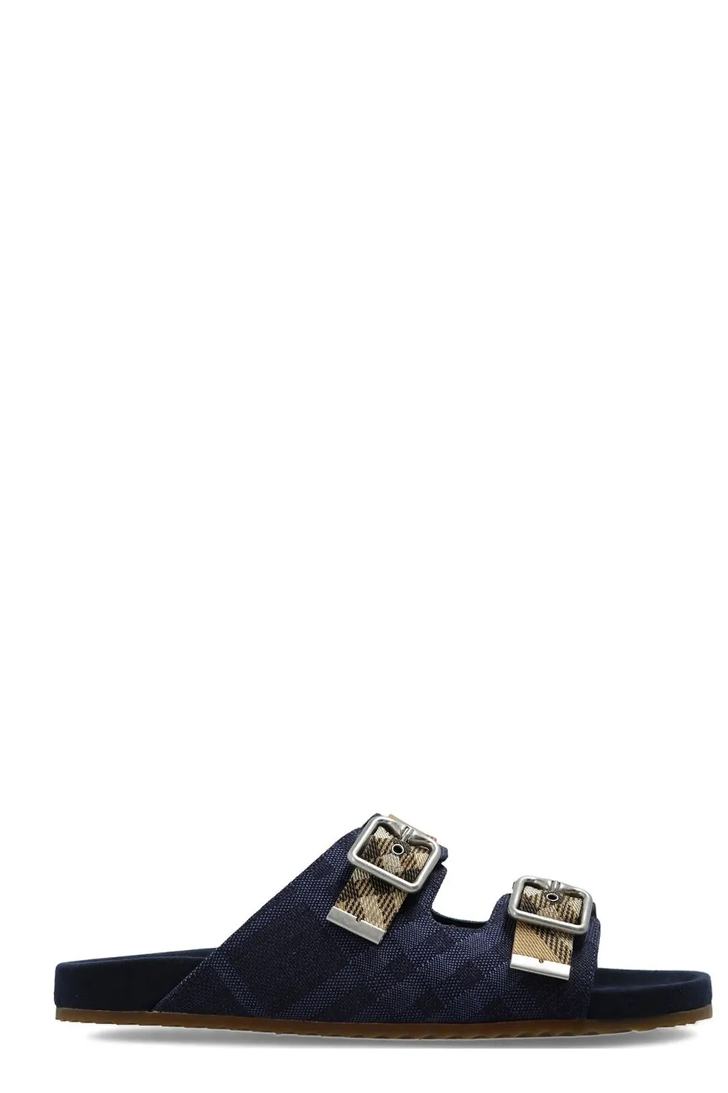 Burberry Double Check-Strap Urchin Slides