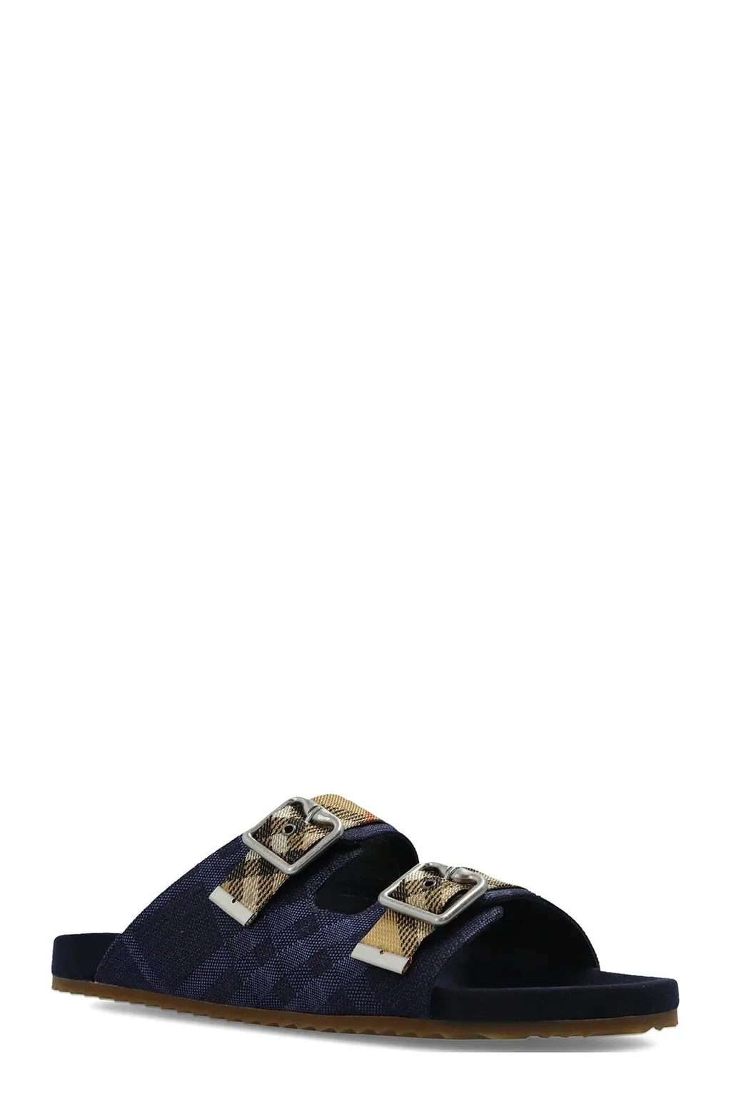 Burberry Double Check-Strap Urchin Slides