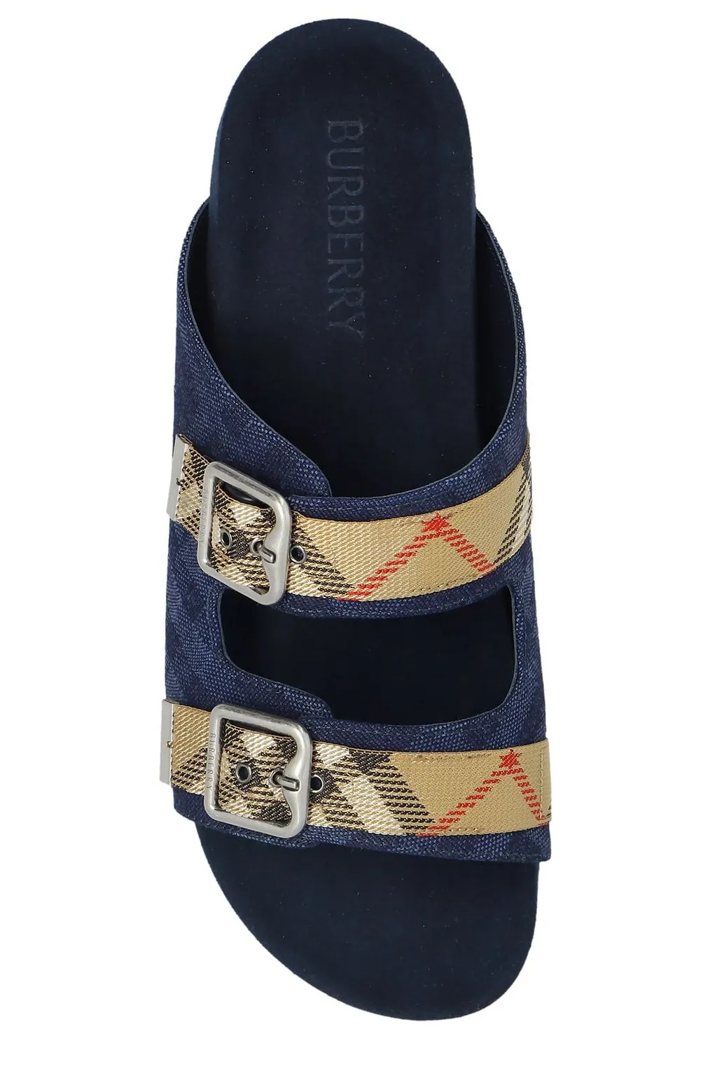 Burberry Double Check-Strap Urchin Slides