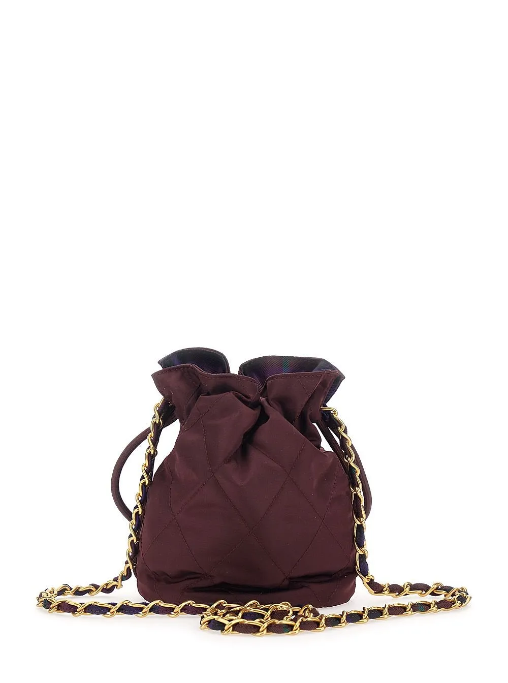 Burberry Horseshoe Quilted Mini Bucket Bag