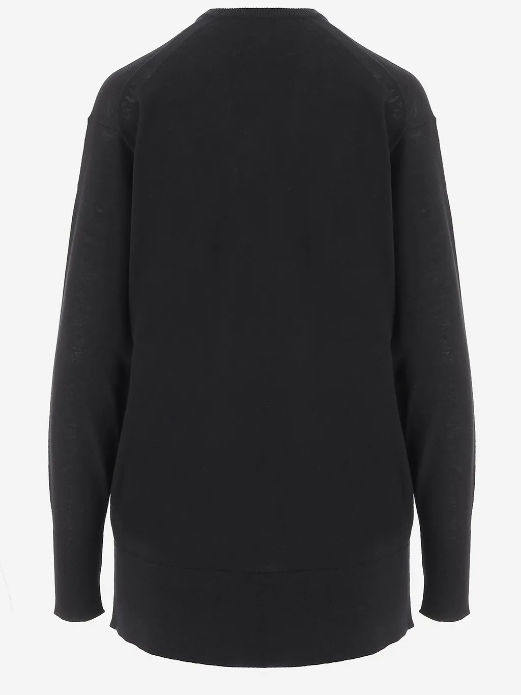 Sheer V-Neck Knitted Sweater