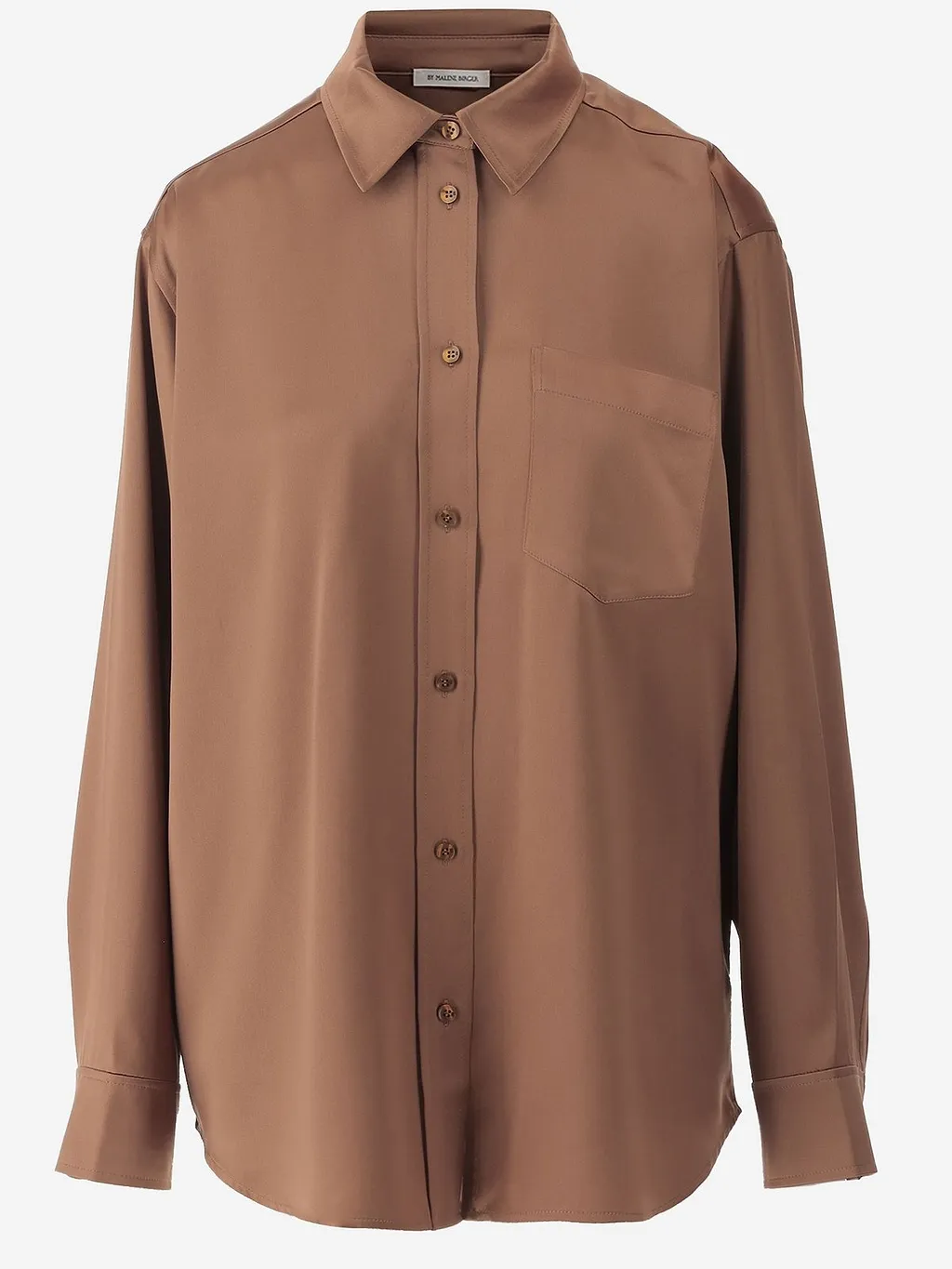 By Malene Birger Satin Patch-Pocket Shirt