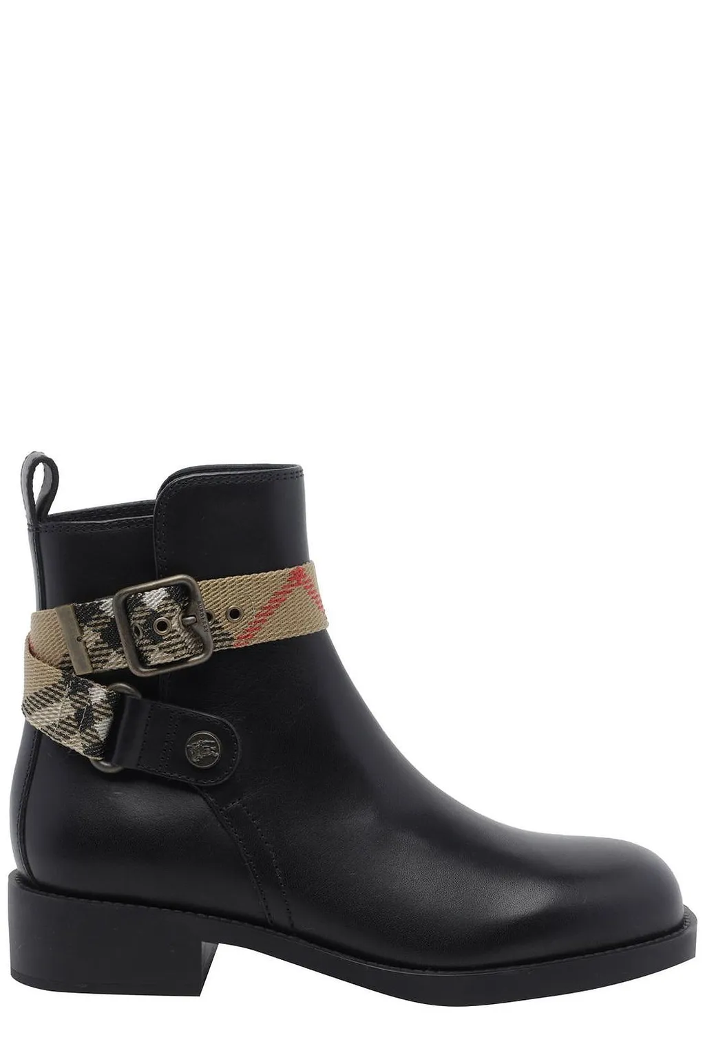 Burberry Huntley Check-Strap Ankle Boots