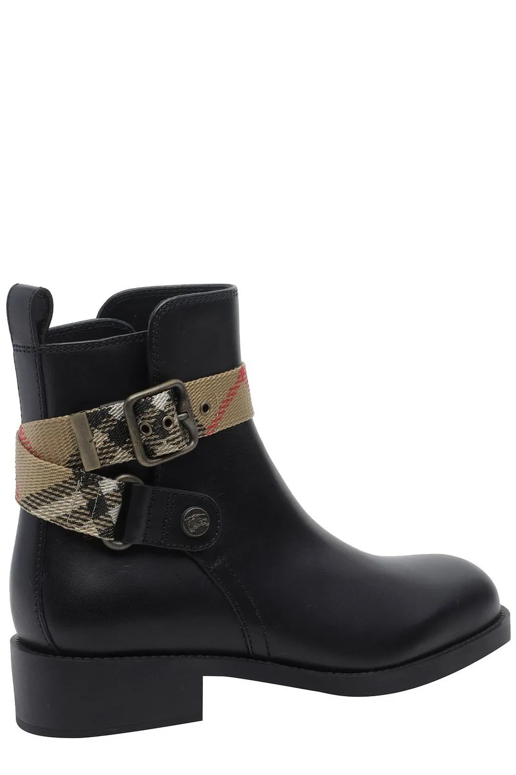 Burberry Huntley Check-Strap Ankle Boots