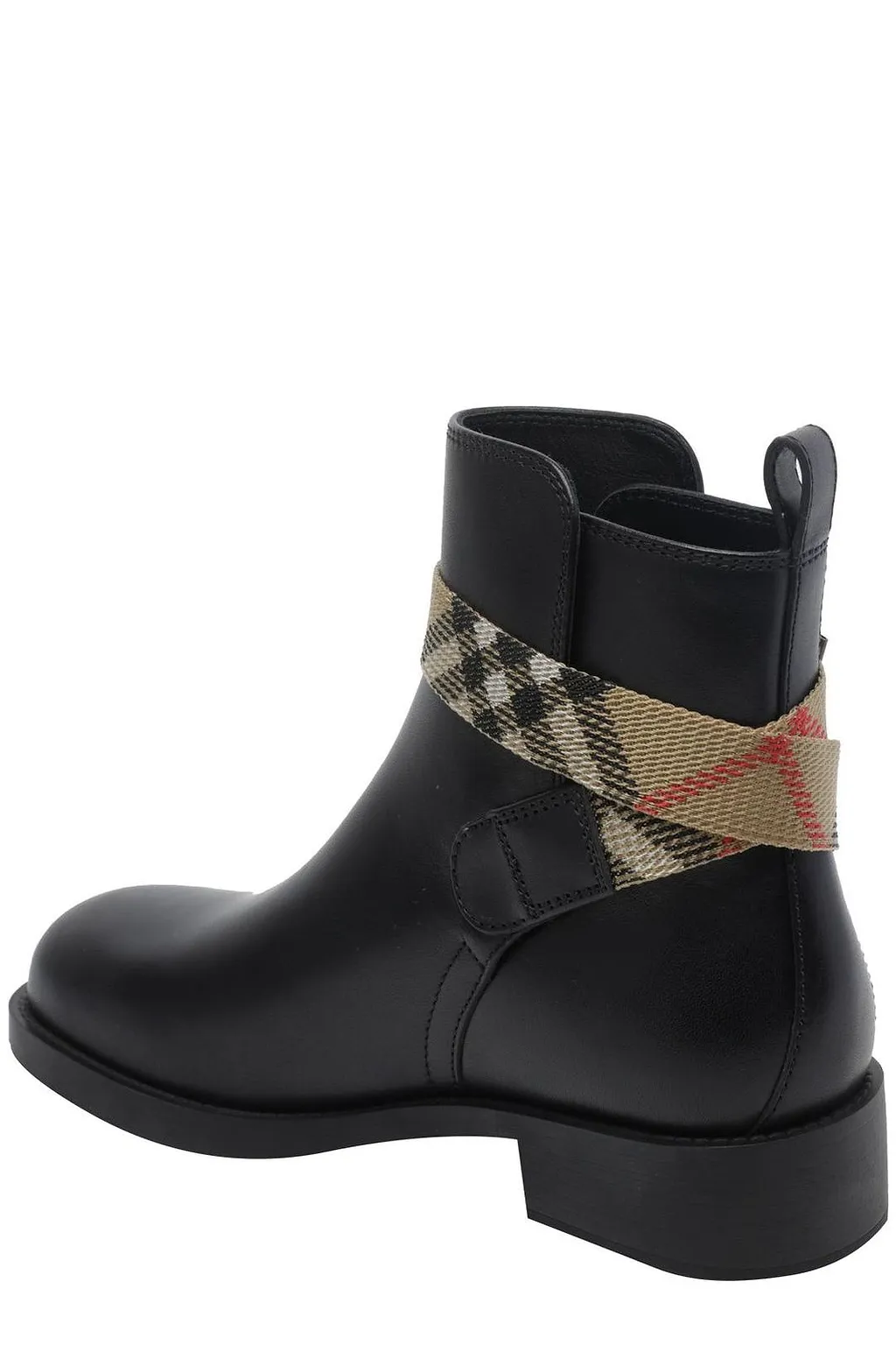 Burberry Huntley Check-Strap Ankle Boots
